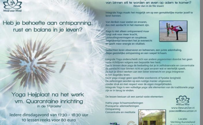 Yoga Heijplaat na het werk Quarantaine terrein