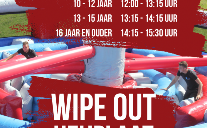 Starttijden Wipe Out 9 april 2023