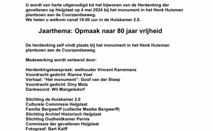 Dodenherdenking Heijplaat