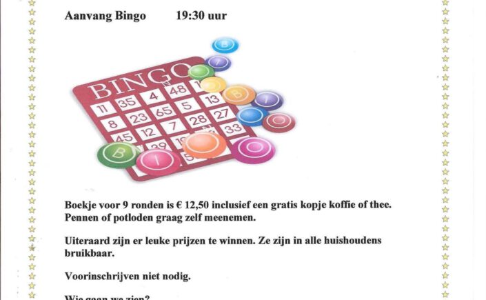 Bingo in de huiskamer