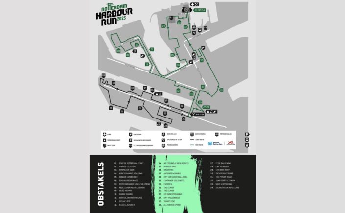 Wegafsluiting tijdens Harbour Run op zondag 5 oktober