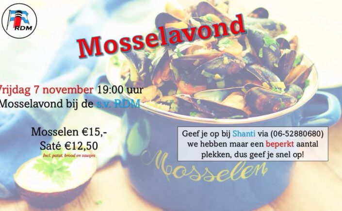 Mosselavond bij s.v. RDM is terug!
