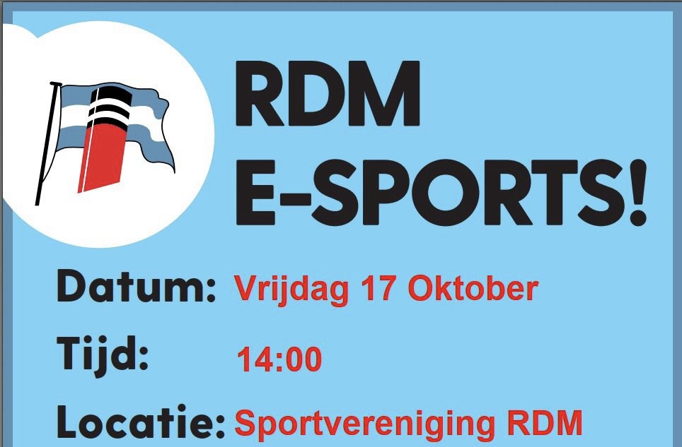 SV RDM organiseert E-Sports middag voor kinderen!