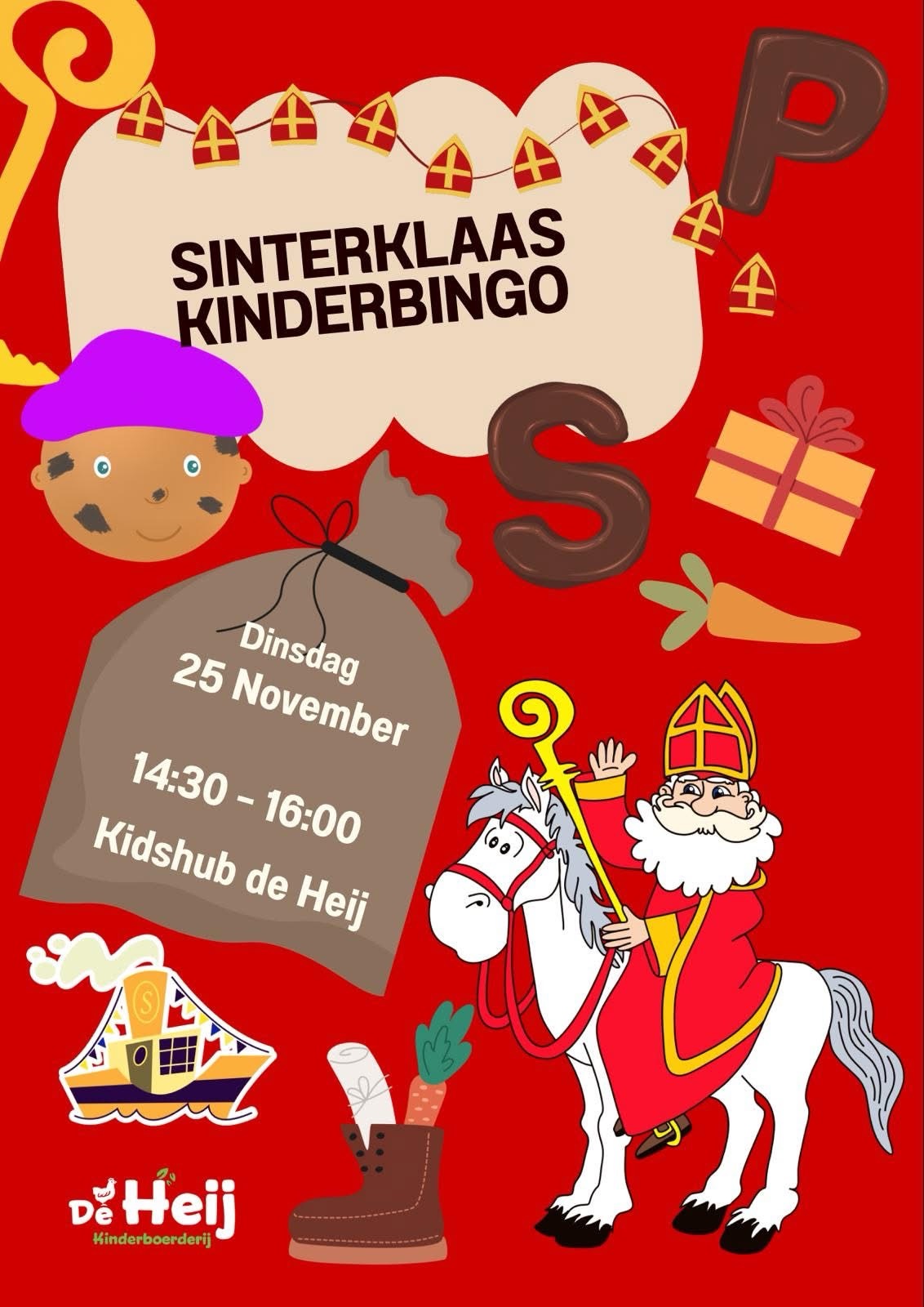 Kom erbij, kom erbij, Sinterklaas bingo op De Heij!